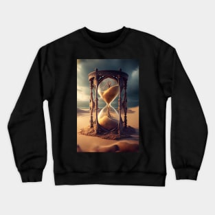 Timeless Struggle: The Woman in the Enormous Hourglass Time Turner Crewneck Sweatshirt